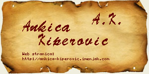 Ankica Kiperović vizit kartica